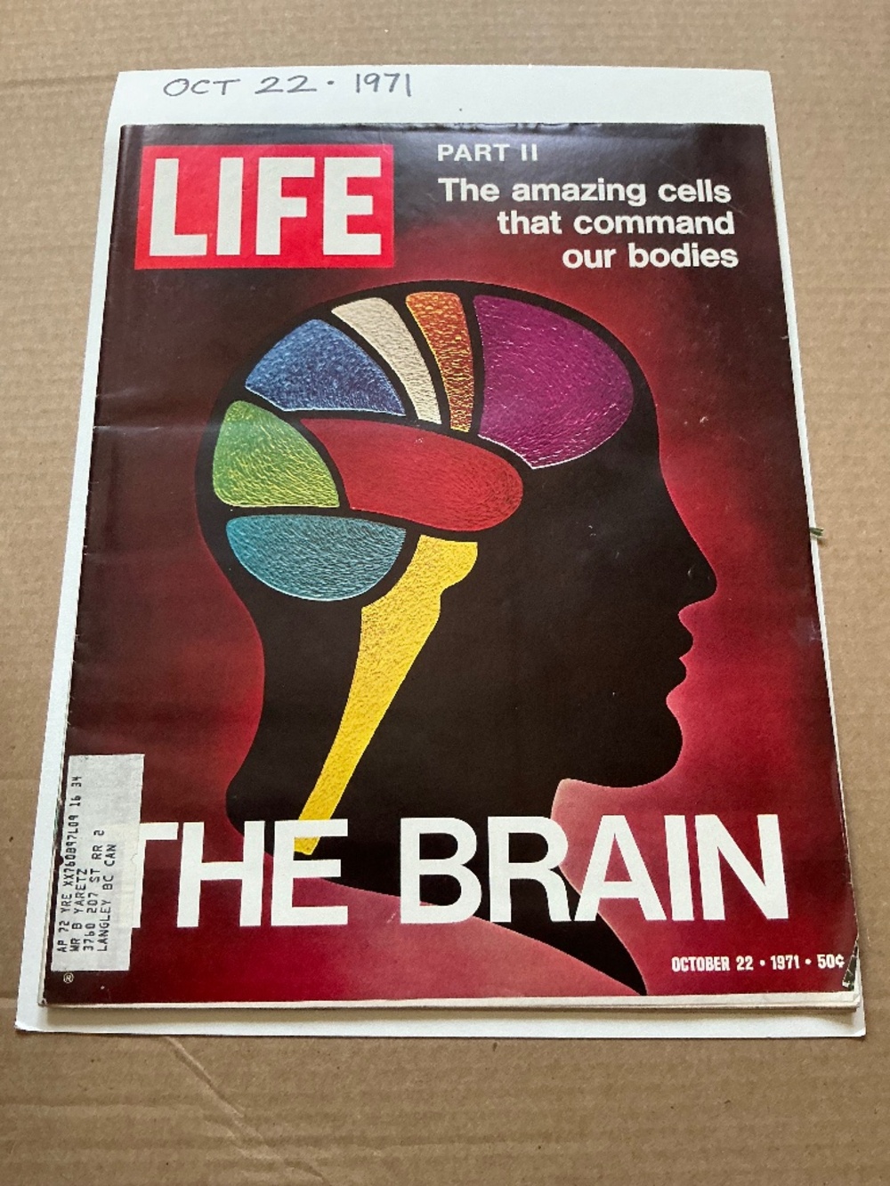 Vintage LIFE Magazine Oct 22 1971 The Brain Cover